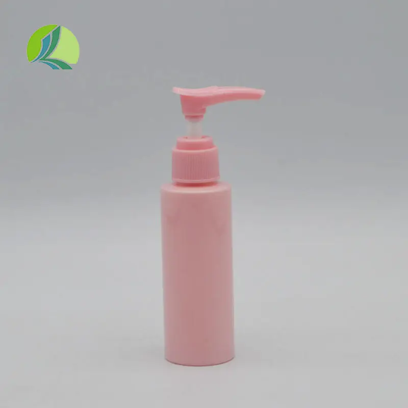 100ml Empty Pink PET Plastic Cosmetic Packaging Cosmetics Bottles With Press Pump