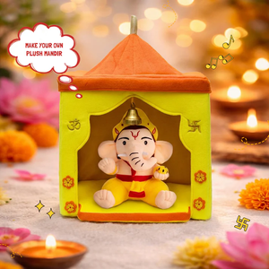 Chokha Vesh Plush Mandir pour Enfants, Kit de Jeu Temples Hindous Pliable et Doux de 53 cm, Jouet d'Apprentissage Spirituel Non Toxique pour 2-4 Ans, Puja à Domicile - Product Image 4