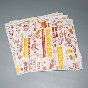 Custom Logo <b>Grease</b> Proof Baking <b>Paper</b> Food Packaging Wrapping <b>Paper</b> for French Fries Burgers Cakes Sandwiches PE Coated - Product Image 4