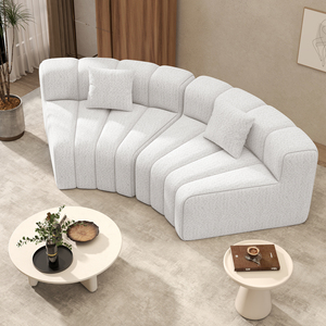 Luxurious Velvet Modular <b>Sofa</b> Set Extendable Non-Assembly Ergonomic Back <b>Support</b> Durable Fabric Living Room Furniture Mall Hotel - Product Image 2