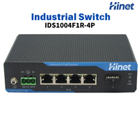 Commutateur PoE industriel 4 ports 100 Mbps, 1 port SFP Uplink, 120 W, rail DIN, IEEE802.3af/at, 44-57 VDC, capacité 1 Gbps, commutateurs réseau CCTV