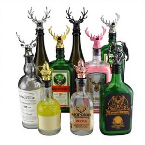 Vertedor y Tapón de Vino Personalizado con Forma de Cabeza de Ciervo Jgermeister Alemán, con Boquilla Semielaborada - Product Image 1