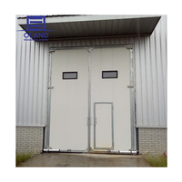 Porte battante industrielle électrique à double battant coulissant ZHENFAN, isolation thermique, prévention des incendies, garantie 1 an