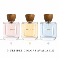 Flacon de parfum carré de luxe vide 50 ml en verre avec boîte, design unique