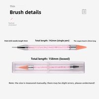 Stylo à double embout pour strass et points, crayon de luxe en silicone pour manucure professionnelle, nail art et décoration DIY