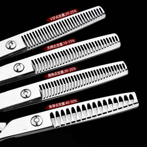 Ciseaux à cheveux professionnels 17,5 cm en acier inoxydable, lame tranchante, manche long, ciseaux à effiler pour stylistes - Product Image 3