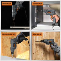 Outils électriques KSEIBI, perceuse électrique portative 400W, mandrin à clé de 6,5 mm, vitesse variable, réversible, pour métal, bois, 220-240V