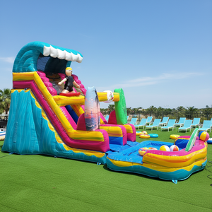 Scivolo Gonfiabile Commerciale per Acqua a Tema Surf, Scivolo Gonfiabile da Esterno per Feste di Bambini - Offerta Speciale - Product Image 1