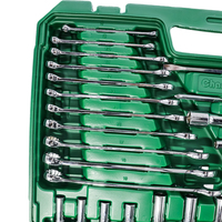 Ensemble d'outils à main robustes de 123 pièces, kit complet de clés à douilles pour la réparation automobile et l'entretien de l'atelier à domicile