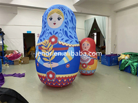 Grand éclairage gonflable Matryoshka poupée russe poupée gigogne dessin animé pour la décoration du Festival