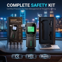 Appareil de test d'alcoolémie portable professionnel de haute précision, écran LCD, capteur d'auto-test, instrument de test à domicile, précision de 0,1%