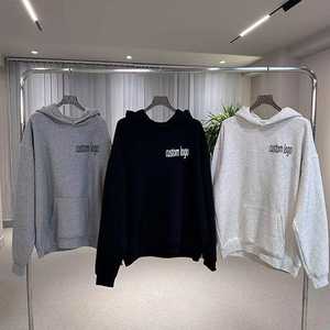 Felpe con Cappuccio di Alta Qualità in Cotone 100% Pesante, Streetwear con Stampa Floccata, Felpa Ess per Uomo e Donna - Product Image 2
