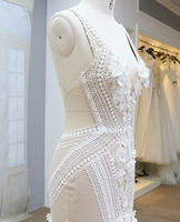 Robe de mariée en dentelle à motif de conception unique La robe de mariée sirène sexy accepte sur mesure