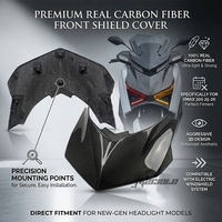 Accesorios para Motocicleta, Panel Superior Delantero de Fibra de Carbono Real, Cubierta para Faro Delantero para YAMAHA XMAX 300 2025-2026