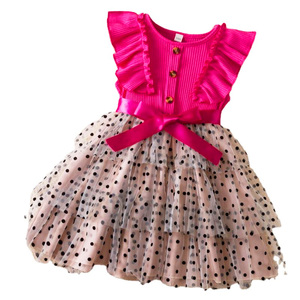 Mùa hè Dễ Thương Bé Gái Đính Hạt Cườm Đầm Công Chúa Trẻ Em Voan Quần Áo Trẻ Em Sinh Nhật Đầm vestido Trẻ Em Phục Sinh Tutu Trang Phục - Product Image 6