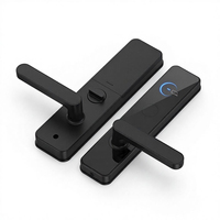 Serrure de porte intelligente pour hôtel TTLock TTHotel en alliage d'aluminium pour porte en bois, avec carte RFID, code et clé physique