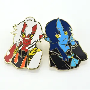 Wholesale Cheap Price Original Designs Custom Genshin Anime Game Hard Enamel Pins Genshin Impact Enamel Pins