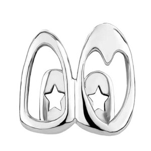 Jinwu Yiwu Hollow Heart Double Teeth Set Anti-Fatigue Copper Environmental-Friendly Electroplating Daily Street Cool Accessories - Product Image 5