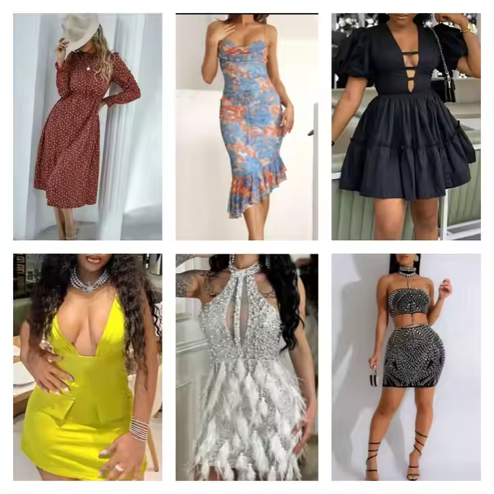 Brand New Mixed Clothing Two Piece Set Dress Patpatting and Sheining Bales Clothes Wholesale Clothes