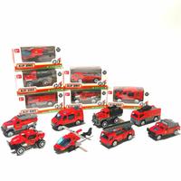 Miniature de voiture moulée sous pression 1:64, jouet en métal à rétrofriction, modèle de véhicule de construction et de sauvetage en alliage, pour enfants, vente en gros
