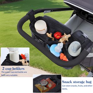 Bolsa Organizadora Universal <span class=keywords><strong>para</strong></span> Cochecito de Bebé, Portavasos Aislado, Bolsillos con Cremallera, Almacenamiento <span class=keywords><strong>para</strong></span> Teléfono, Correas Ajustables, Impermeable - Product Image 3