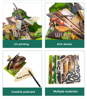 Rompecabezas 3D de Madera Wincent, Diorama de Insectos (Rinoceronte, Ciervo), Kit de Modelo DIY, Juguete Educativo STEM, Decoración Natural, Regalo