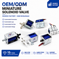 Vanne solénoïde miniature en plastique et acier inoxydable, à faible consommation d'énergie, normalement fermée, DC 6V 12V 24V, personnalisable OEM