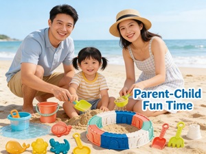 Set <span class=keywords><strong>di</strong></span> 25 Giocattoli da Spiaggia con Stampi per <span class=keywords><strong>Sabbia</strong></span> e Recinzione, Giocattoli Estivi Ecologici per Bambini, Costruzione <span class=keywords><strong>di</strong></span> Castelli <span class=keywords><strong>di</strong></span> <span class=keywords><strong>Sabbia</strong></span>, Gioco per Interni ed Esterni - Product Image 4