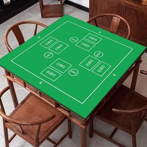 Tapete de mesa de terciopelo cristalino de tierra diatomeas, patrón de cuadrícula cuadrada, poliéster resistente al desgaste para juegos de cartas de Mahjong - Product Image 3