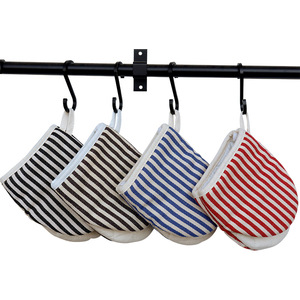 Gants de cuisine résistants à la chaleur, mitaines de four rayées antidérapantes en coton, lavables, pour la manipulation de vaisselle, bols et plateaux, <span class=keywords><strong>DanYa</strong></span> - Product Image 3