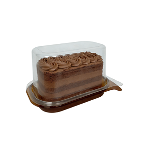 Boîte à gâteau au chocolat Emballage individuel Mini dessert Pain Confiserie Emballage Tranche de <span class=keywords><strong>brownie</strong></span> <span class=keywords><strong>Mousse</strong></span> au chocolat Boîte à gâteau avec couvercle transparent - Product Image 1