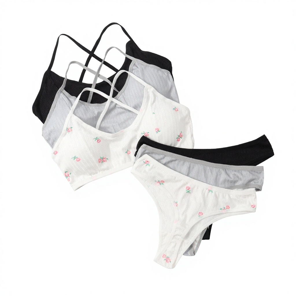 Student Sports Underwear Cross-Border Thin Wireless Bra for Teenage Girls Puberty Summer Comfortable Breathable Polyester-Cotton