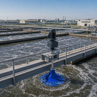 Mélangeur hyperboloïde submersible à haute efficacité et économie d'énergie, garantie 1 an, pour le traitement des eaux usées municipales et industrielles, et les fossés d'oxydation