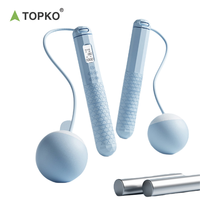 TOPKO Corde à sauter sans fil lestée pour adultes et débutants, utilisation à domicile, fitness, corde à sauter silencieuse