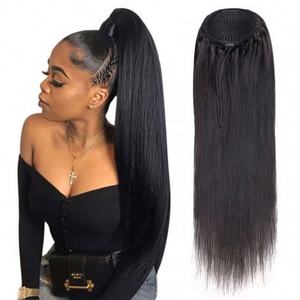 Cola de Caballo Afro Rizada con Clip, Cabello Brasileño Virgen Remy, Lacio y Rizado - Product Image 1