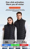 Veste chauffante d'hiver pour sports de plein air, en polyester, rechargeable par USB, avec fermeture éclair, fournie directement par l'usine PAIDES