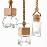 5ml 10ml verre carré désodorisant diffuseur vide voiture suspendu bouteille de parfum avec suspension