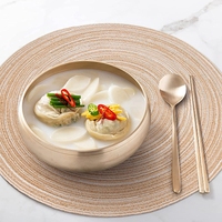 Napperons de table de cuisine Inyahome écologiques, style américain, résistants à la chaleur, en PVC plastique, imperméables, antidérapants et lavables