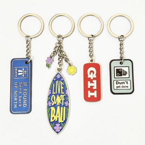 Keychain Manufacturer Wholesale Blank Sublimable Promotional Cute Car Metal <b>Key</b> <b>Chains</b> Accessories Custom logo Enamel Keychain - Product Image 1