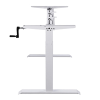 Bureau de direction moderne ergonomique intelligent pour télétravail, réglable en hauteur manuellement, extensible, en métal