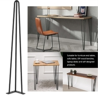 Table en fer moderne STG en forme de V, pieds en acier, mobilier industriel, table de salle à manger, table de café pour la maison, le bureau, l'hôtel