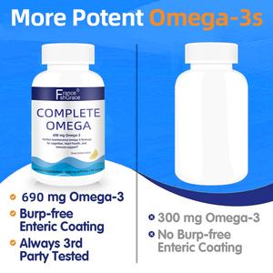 Huile de poisson Oméga 3 en gélules molles, 90 unités, favorise la santé du cerveau et du cœur, optimale pour la santé, en vente chaude - Product Image 5