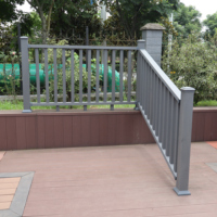 Système de balustrade de balcon pour villa moderne en composite bois-plastique (WPC) – Garde-corps extérieur ignifuge, anti-UV et antirouille