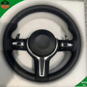 Volant en cuir avec palettes de changement de vitesse pour <span class=keywords><strong>BMW</strong></span> M Sport <span class=keywords><strong>F</strong></span>-Chassis F80 F82 F87 F12 F13 F86 F33 M2 <span class=keywords><strong>M3</strong></span> M4 M5 M6 F85 X5 X6 F30 - Product Image 3