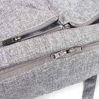 Nouveau sac à langer multifonctionnel Oxford pour bébé, résistant à l'eau, noir/gris, avec organisateur de poussette suspendu et matelas à langer