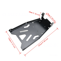 Batterie-Frontabdeckplatte, glänzend schwarzer Stahl, 250x135mm, Mehrfach-Bolzenmontage, für Sur-Ron Light Bee X/S Elektrofahrrad-Batterieschutz