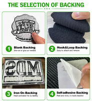 Patch brodé 3D personnalisé, logo haute densité, à coudre ou thermocollant pour vêtements, chapeaux, sacs et accessoires de marque