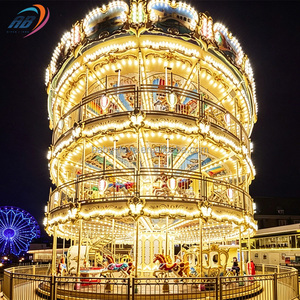 Grand carrousel extérieur avec 96 places, manège classique pour parcs d'attractions, centres de divertissement et places de ville - Product Image 5