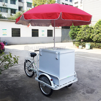 Tricycle à assistance pédale à chargement frontal de haute qualité, chariot à glace, chariot alimentaire