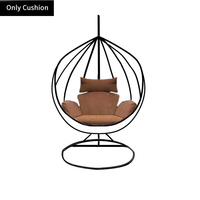 Fauteuil suspendu confortable pour intérieur et extérieur, chaise œuf de loisirs pour balcon, coussin amovible, lavable et pliable